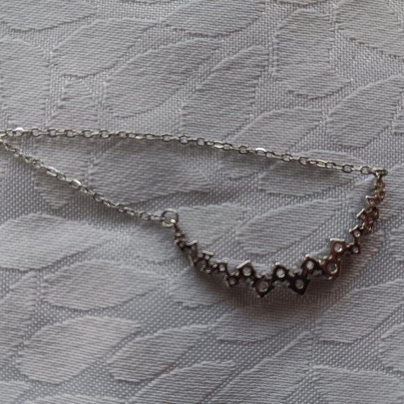 ✨️3 For $15✨️ Elegant Silver Crystal Bar Necklace - Picture 5 of 9